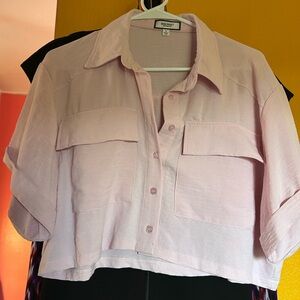 Discreet Women's Light Pink Button-Down Shirt